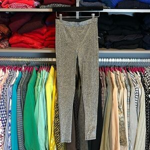 Kikiriki silver metallic leggings size S